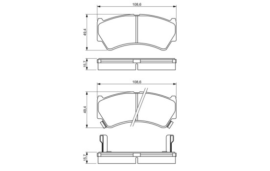 Brake Pad Set, disc brake BP1169 Bosch, Image 7