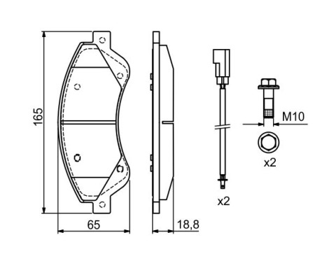 Brake Pad Set, disc brake BP1171 Bosch, Image 7