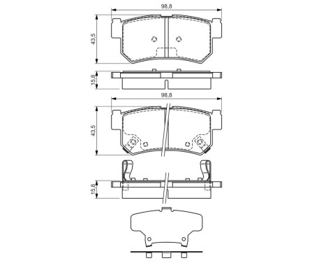 Brake Pad Set, disc brake BP1172 Bosch, Image 6