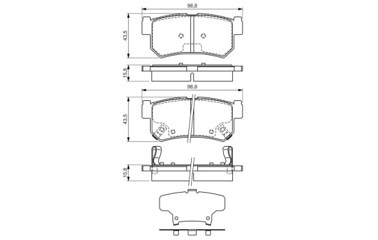 Brake Pad Set, disc brake BP1172 Bosch, Image 6