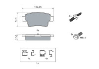 Brake Pad Set, disc brake BP1174 Bosch