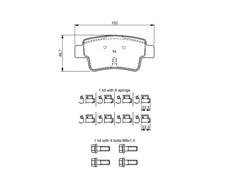 Brake Pad Set, disc brake BP1174 Bosch, Image 6