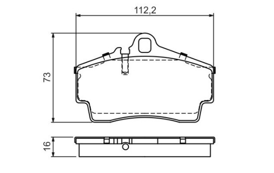 Brake Pad Set, disc brake BP1177 Bosch, Image 7