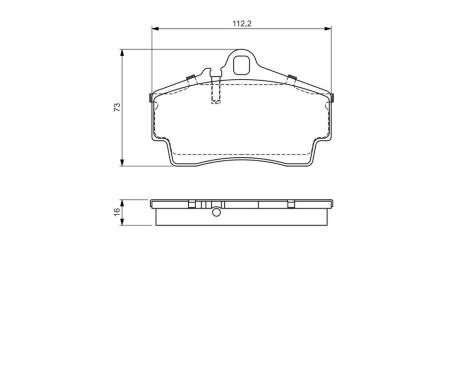 Brake Pad Set, disc brake BP1177 Bosch, Image 8