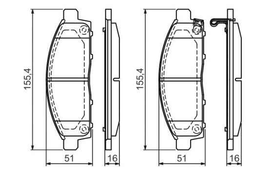 Brake Pad Set, disc brake BP1180 Bosch, Image 3