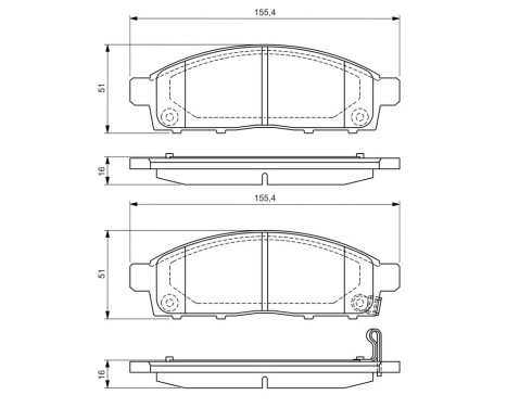 Brake Pad Set, disc brake BP1180 Bosch, Image 8