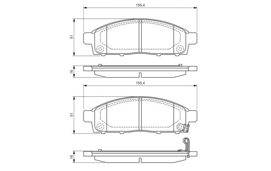 Brake Pad Set, disc brake BP1180 Bosch, Image 8