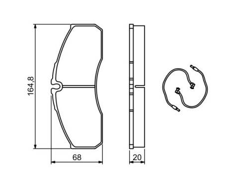 Brake Pad Set, disc brake BP1185 Bosch, Image 7