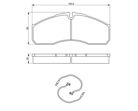 Brake Pad Set, disc brake BP1185 Bosch, Image 8