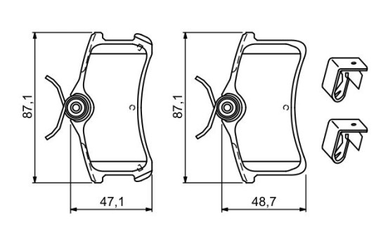 Brake Pad Set, disc brake BP1186 Bosch
