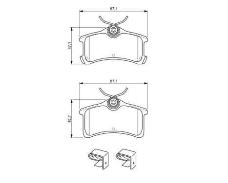 Brake Pad Set, disc brake BP1186 Bosch, Image 6