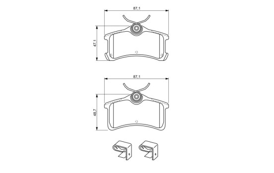 Brake Pad Set, disc brake BP1186 Bosch, Image 6
