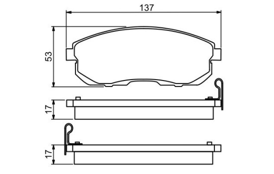 Brake Pad Set, disc brake BP1189 Bosch