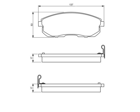 Brake Pad Set, disc brake BP1189 Bosch, Image 6