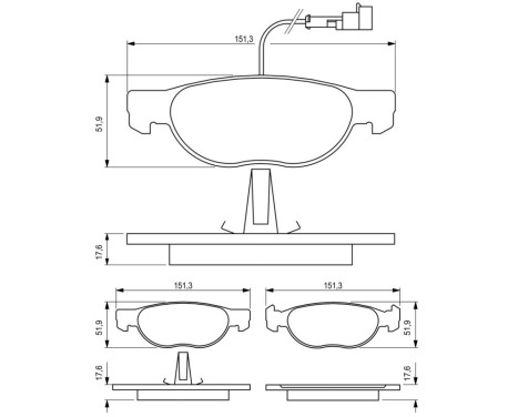 Brake Pad Set, disc brake BP119 Bosch, Image 6