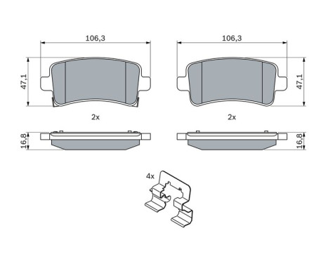 Brake Pad Set, disc brake BP1190 Bosch, Image 7