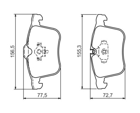 Brake Pad Set, disc brake BP1192 Bosch, Image 7