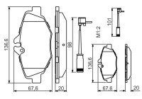 Brake Pad Set, disc brake BP1197 Bosch