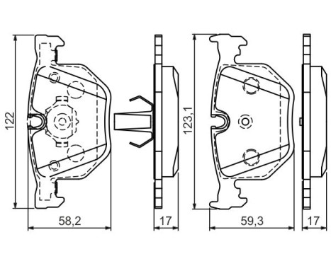 Brake Pad Set, disc brake BP1198 Bosch, Image 7