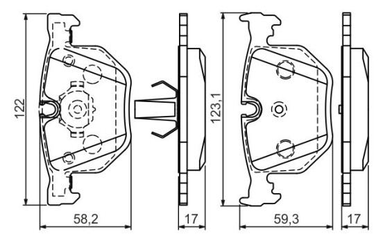 Brake Pad Set, disc brake BP1198 Bosch, Image 3