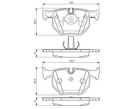Brake Pad Set, disc brake BP1198 Bosch, Image 8