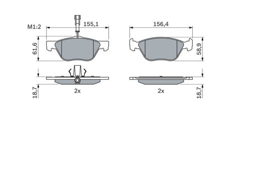 Brake Pad Set, disc brake BP120 Bosch, Image 5