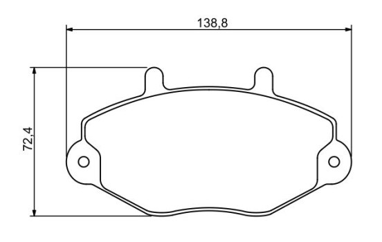 Brake Pad Set, disc brake BP1201 Bosch, Image 3