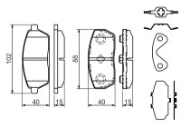 Brake pad set, disc brake BP1202 Bosch