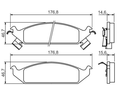 Brake Pad Set, disc brake BP1203 Bosch
