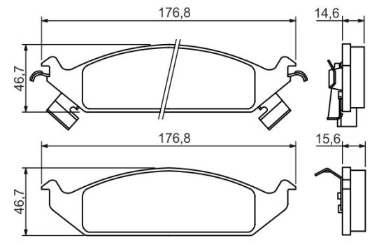 Brake Pad Set, disc brake BP1203 Bosch