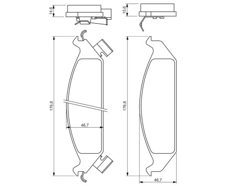 Brake Pad Set, disc brake BP1203 Bosch, Image 6