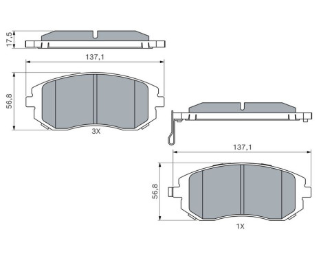 Brake Pad Set, disc brake BP1205 Bosch, Image 5