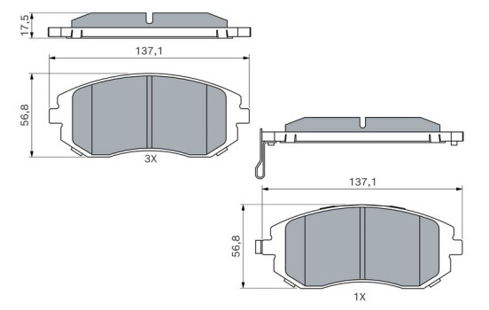 Brake Pad Set, disc brake BP1205 Bosch, Image 5