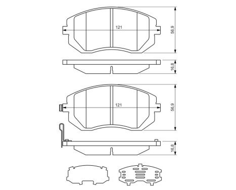 Brake Pad Set, disc brake BP1205 Bosch, Image 6