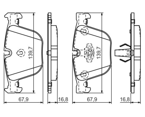 Brake Pad Set, disc brake BP1206 Bosch, Image 7