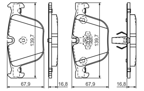 Brake Pad Set, disc brake BP1206 Bosch, Image 3