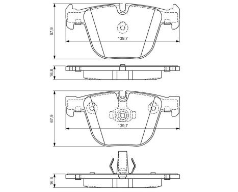 Brake Pad Set, disc brake BP1206 Bosch, Image 8