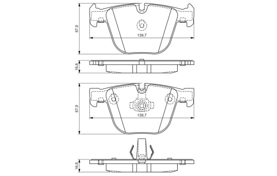 Brake Pad Set, disc brake BP1206 Bosch, Image 8
