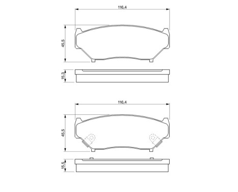 Brake Pad Set, disc brake BP121 Bosch, Image 6