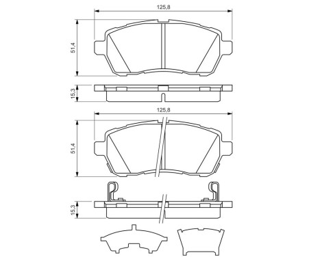 Brake Pad Set, disc brake BP1211 Bosch, Image 2