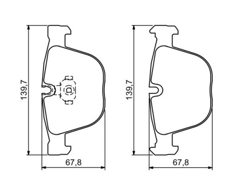 Brake Pad Set, disc brake BP1215 Bosch, Image 7