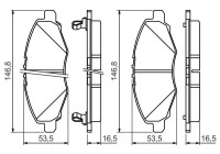 Brake Pad Set, disc brake BP1216 Bosch
