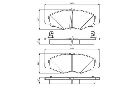Brake Pad Set, disc brake BP1216 Bosch, Image 6