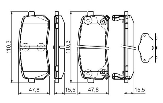 Brake Pad Set, disc brake BP1217 Bosch, Image 7