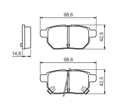 Brake Pad Set, disc brake BP1218 Bosch, Image 7