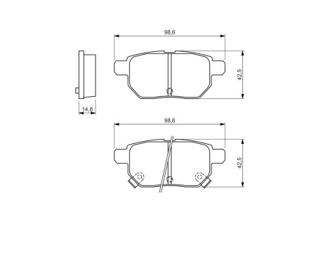 Brake Pad Set, disc brake BP1218 Bosch, Image 8