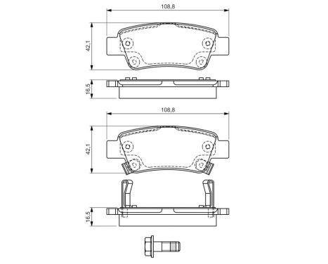 Brake Pad Set, disc brake BP1219 Bosch, Image 8