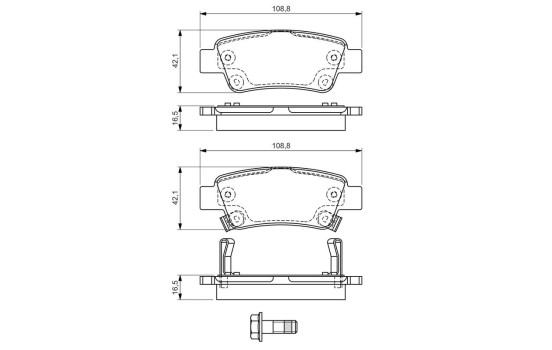Brake Pad Set, disc brake BP1219 Bosch, Image 8