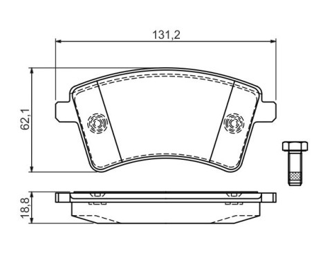 Brake Pad Set, disc brake BP1222 Bosch, Image 7