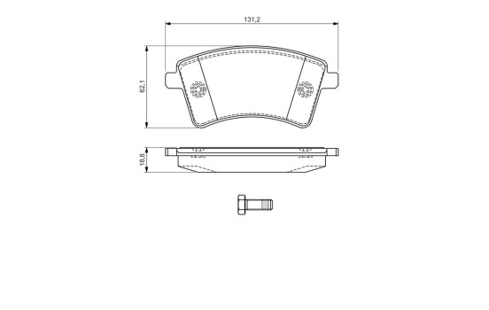 Brake Pad Set, disc brake BP1222 Bosch, Image 8